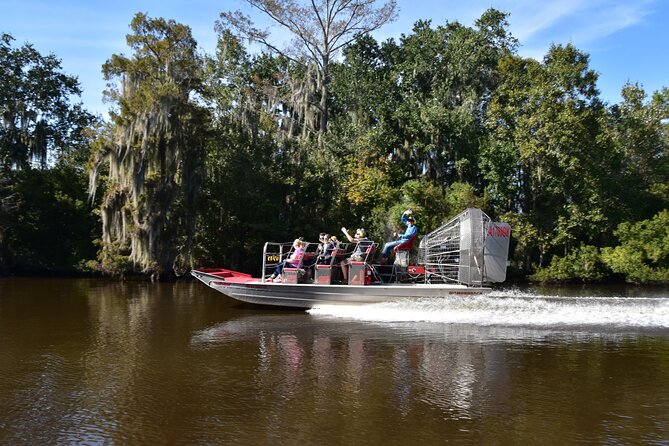 New Orleans Airboat Ride - After the ride: albino alligator exhibits and quick Lafitte food choices