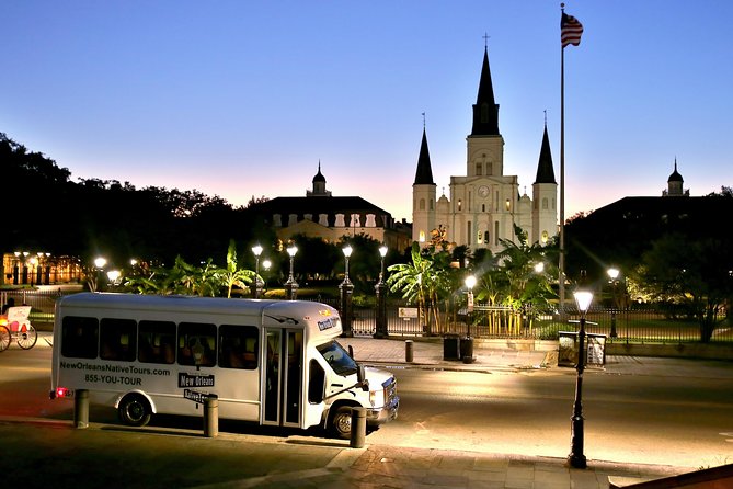 New Orleans Dead of Night Ghosts and Cemetery Bus Tour - Getting to Rampart Treehouse and settling into the night ride